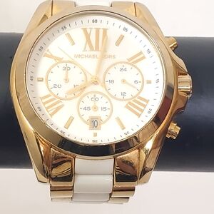 Michael Kors Gold and White Watch